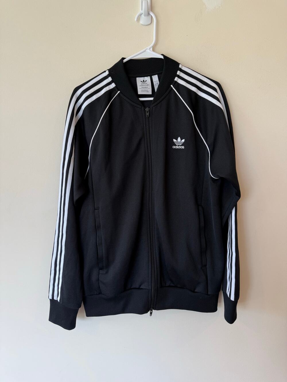 Adidas Adicolor Classics SST Track Jacket Men Size L Black Full-Zip Long Sleeves